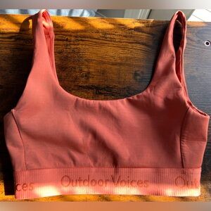 Outdoor Voices Terracotta Sports Bra